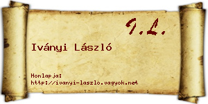 Iványi László névjegykártya