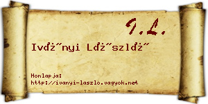 Iványi László névjegykártya